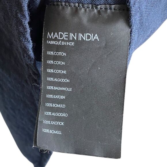 Club Monaco Shirt Mens M Blue Button Down Slim Fit Long Sleeve Cotton Preppy - Picture 8 of 10